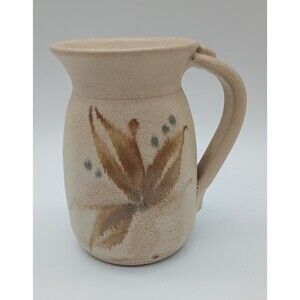 Pottery Art Dick Lehman Goshen Indiana Mug Tankard Matte Floral